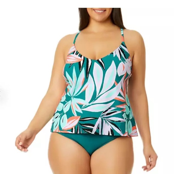 Anne Cole Women's Easy Triangle Tankini Swim Top - Picture 1 of 7